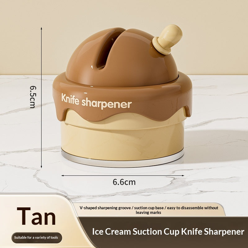 Aiguisseur de couteau en forme de crème glacée pour cuisine maison