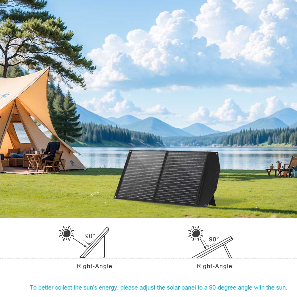 Chargeur de panneau solaire pliable pour les appareils USB DC de la centrale électrique 18V Dehors