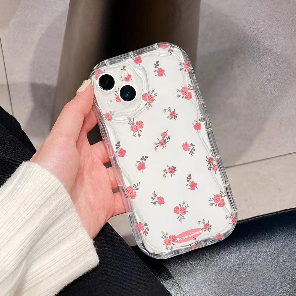 Rose rouge motif floral applicable à 16promax cas de téléphone