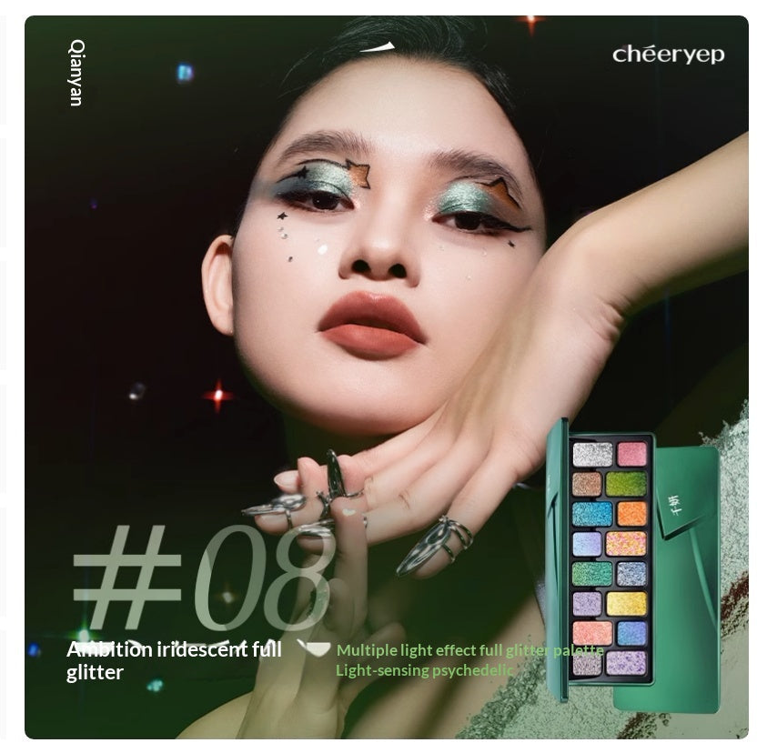 Palette à paupières de 16 couleurs Matte et finitions Shimmer pour Cosplay