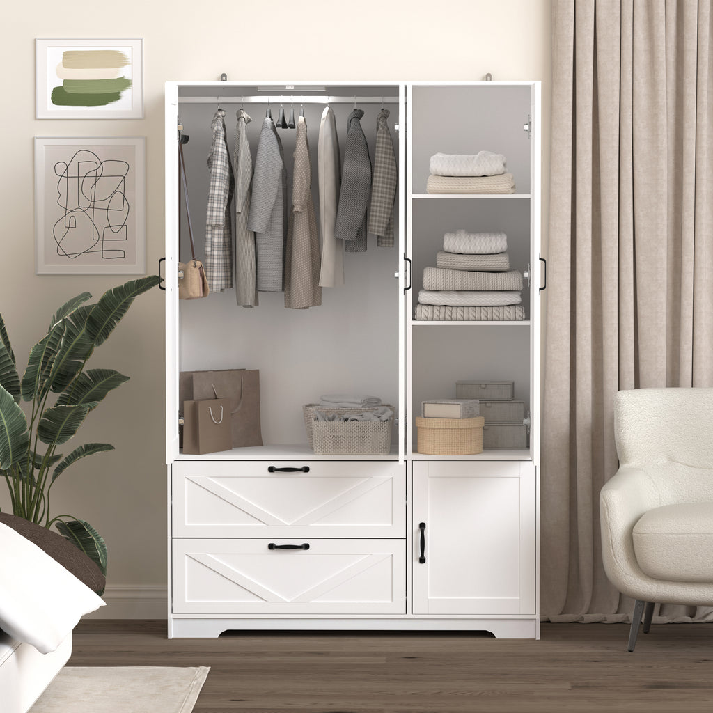 4 portes armoire armoire avec miroir