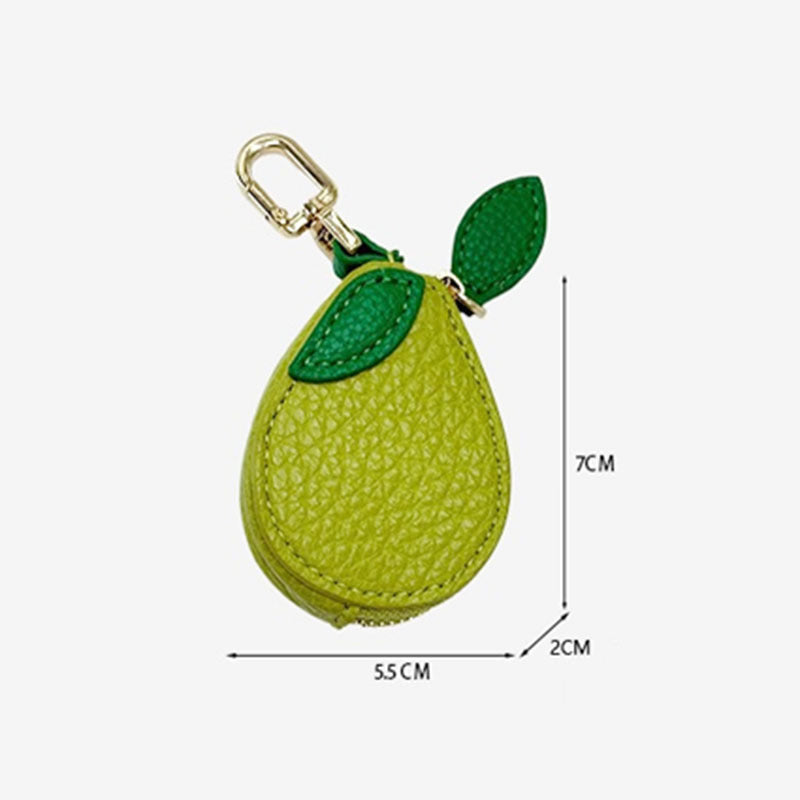 PU en cuir de monnaie Purse Fruit Fraise Citron Mini cas clé