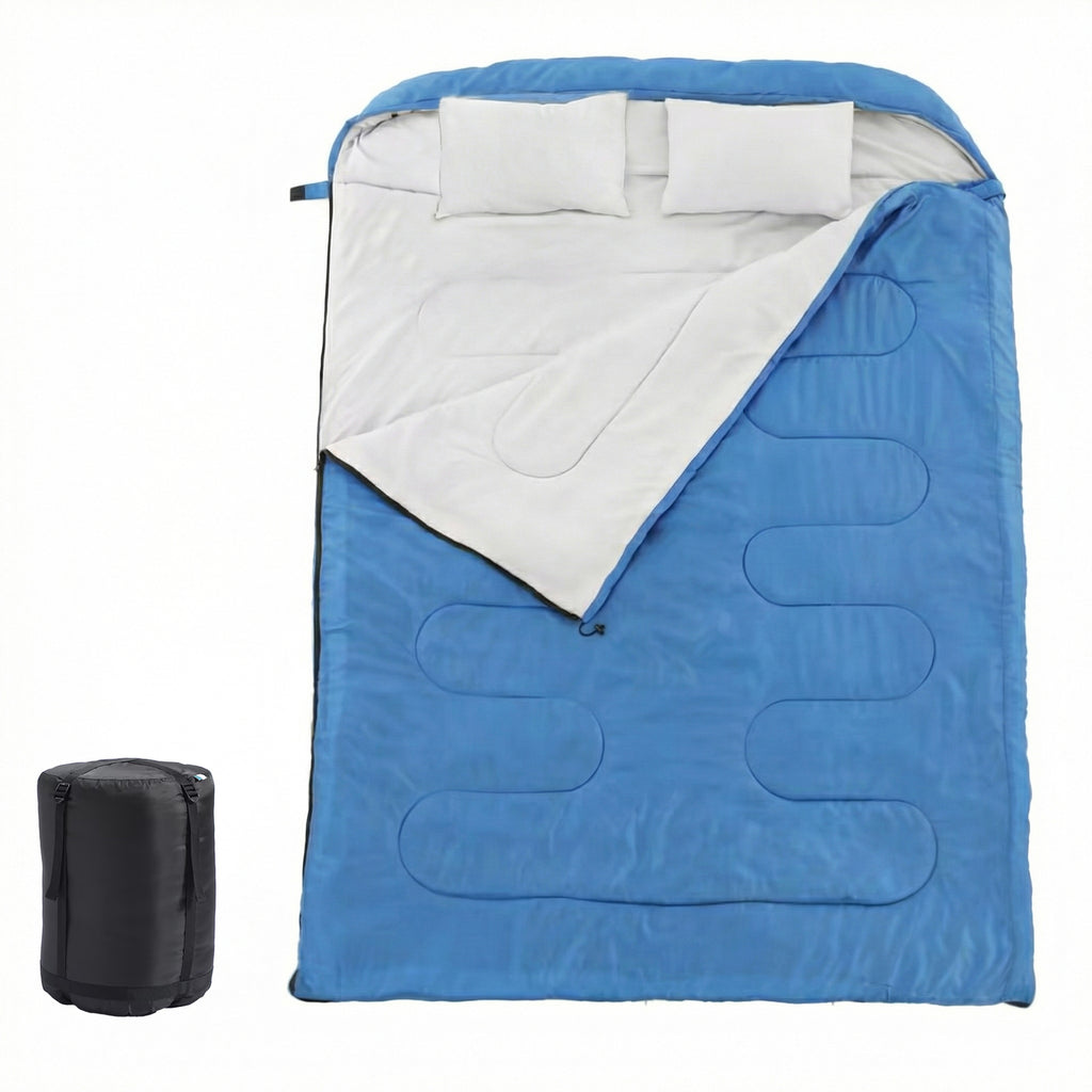 Sac de couchage deux fois chaud avec oreiller