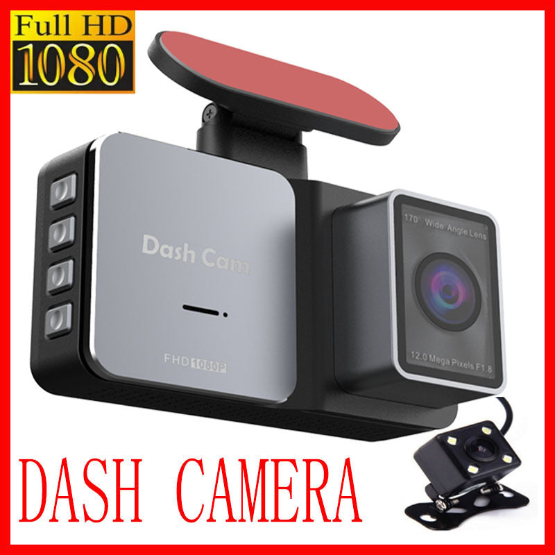 Driving Recorder HD Night Vision Vidéo 3 pouces DVR double-lent