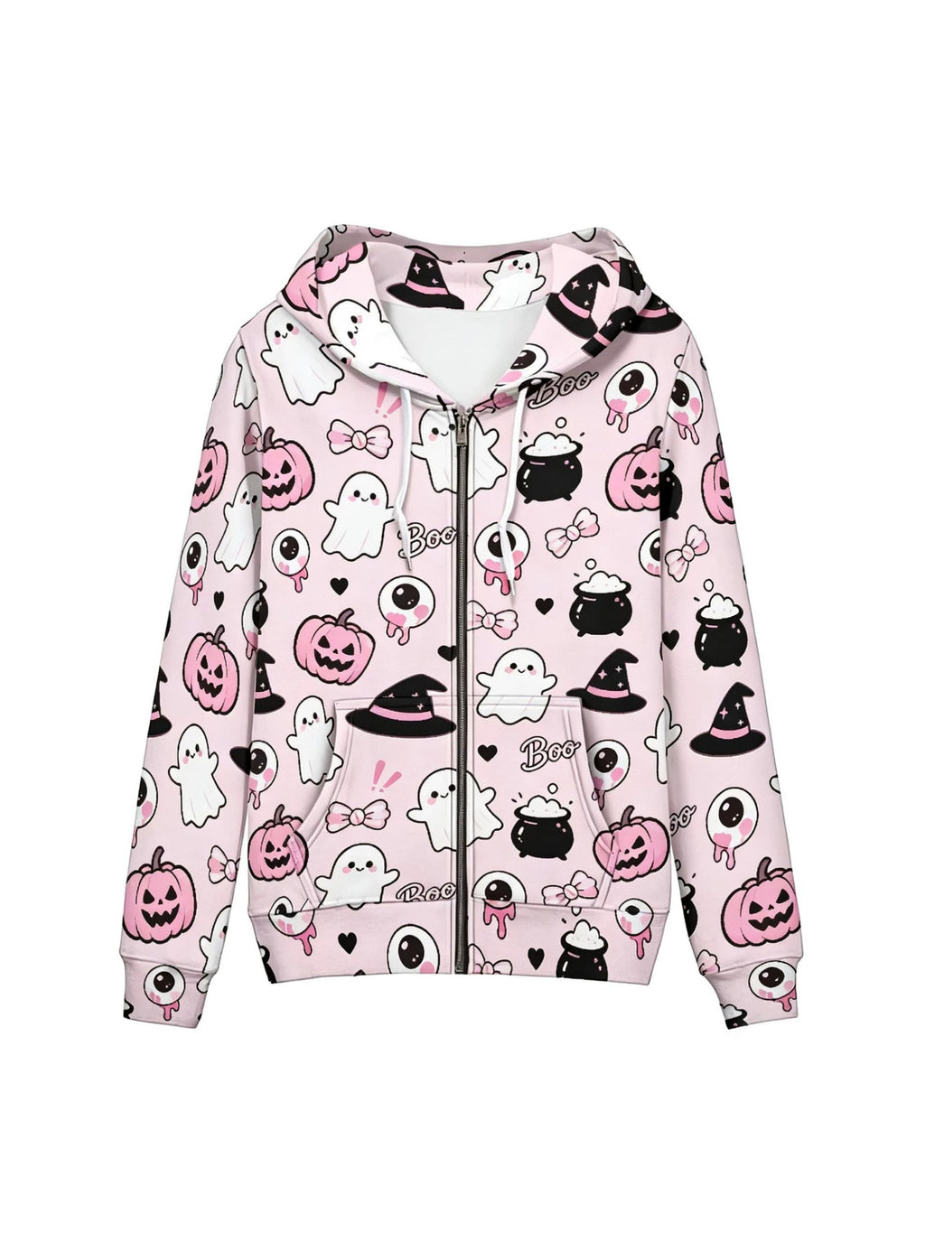 Chemise à capuche imprimé Halloween pour femmes