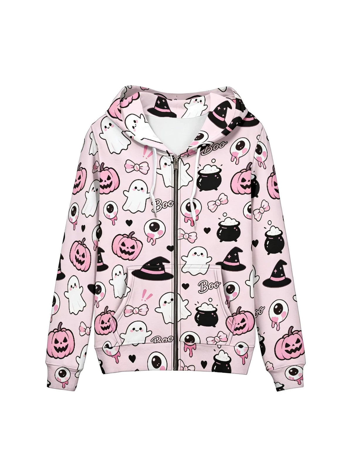 Chemise à capuche imprimé Halloween pour femmes