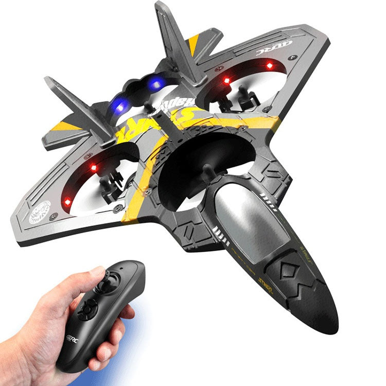 Aéronefs à télécommande pour enfants V17 Fighter Drone Résistant aux chutes Glider à aile fixe en mousse