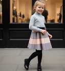 Filles A Line Scuba Knit Jupe Casual Jupe Elastic Waist 3-10Y