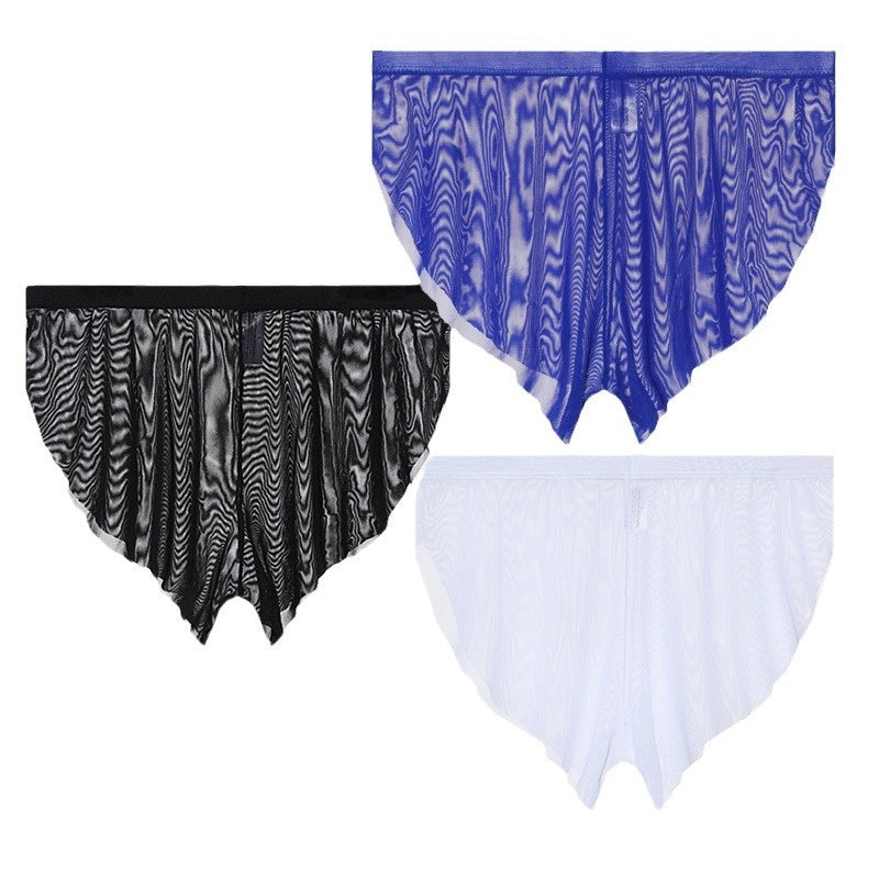 Boxer homme slips Sexy mince Mesh pantalons de sport