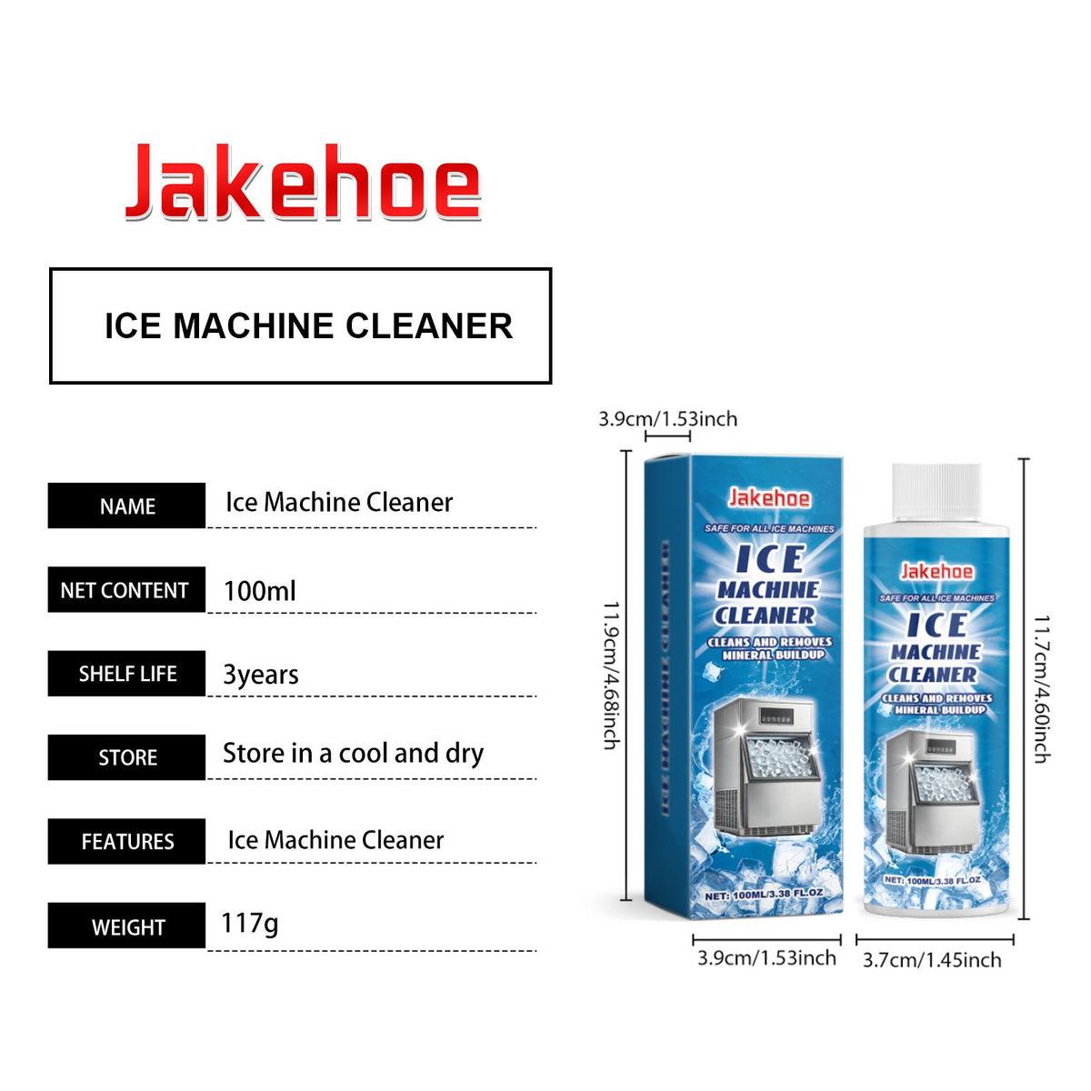 JAKEHOE Nettoyeur de glace liquide