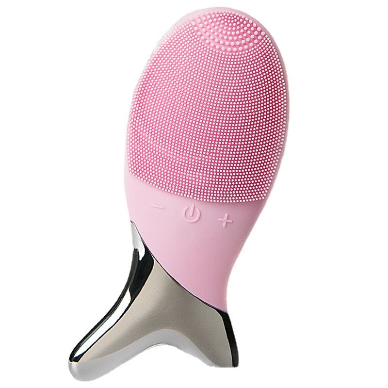 Système de nettoyage de gel de silicone Nettoyant du visage électrique Brosse de nettoyage Poches inductifs