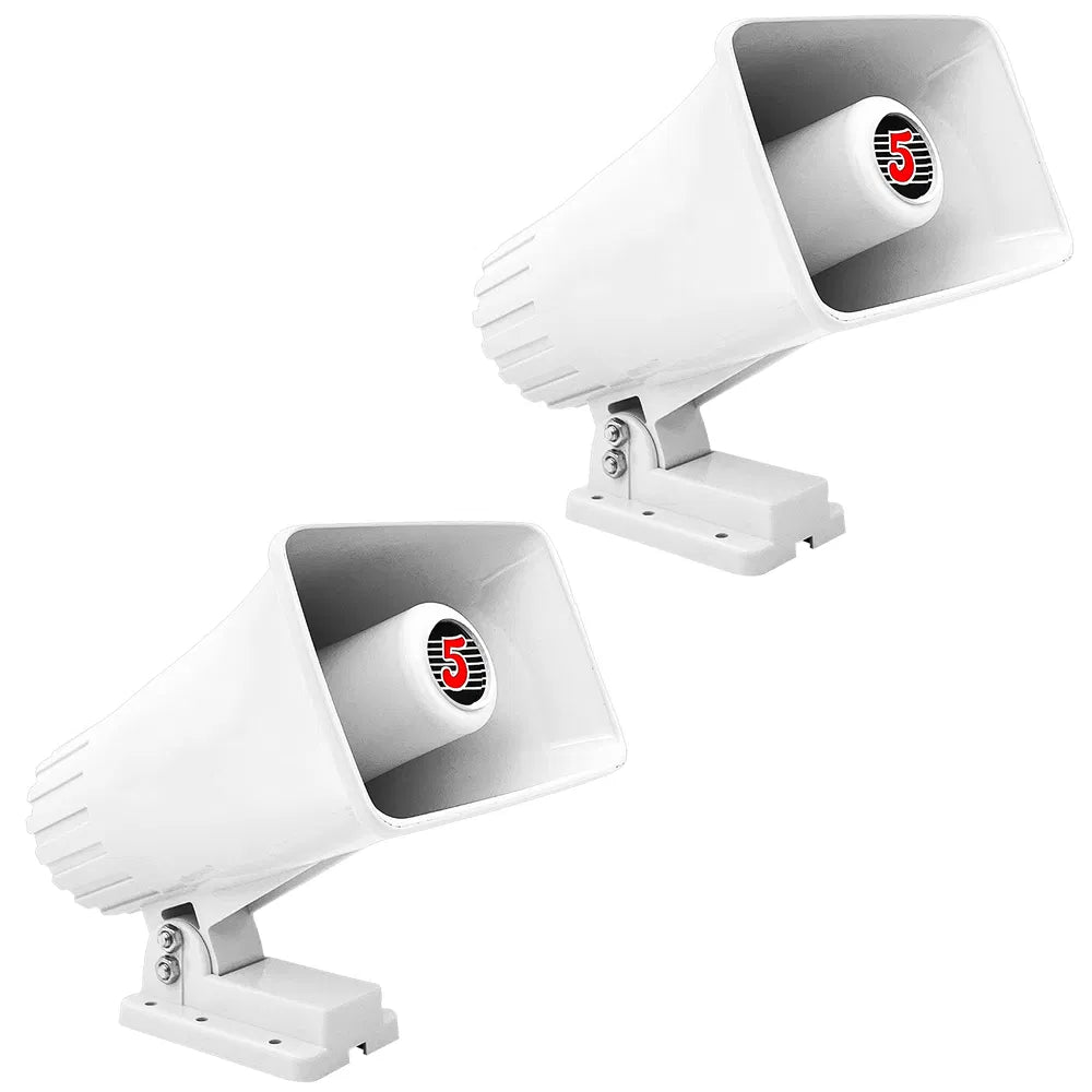 5 Core PA Horn 200W Loud Haut-parleur paire 6 pouces Bull Horn Loud Audio 80hm Tout temps intérieur