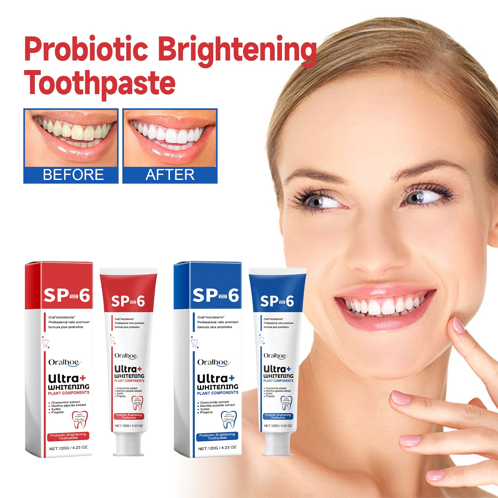 Probiotique Blanchiment Dentpaste Bleu Edition 120g-box