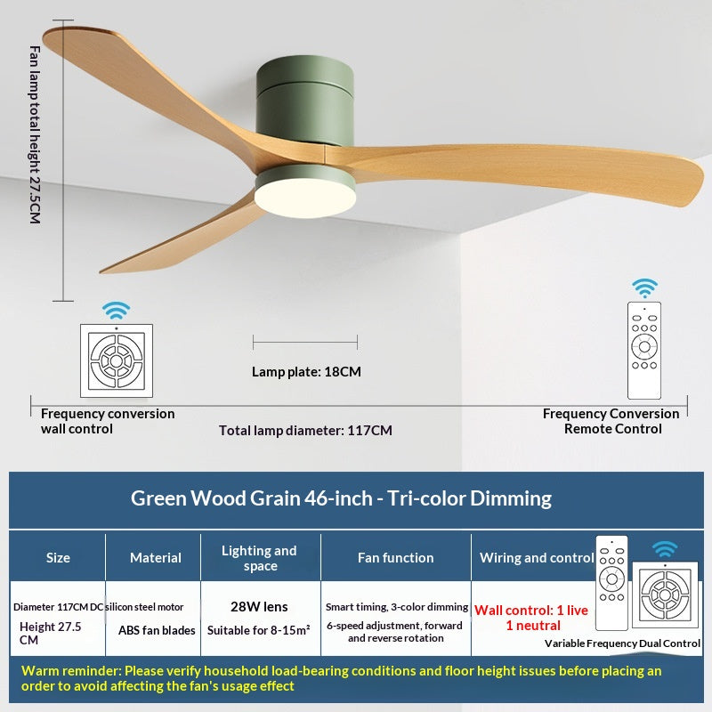 Feux pour ventilateur de plafond intégré simple et moderne à usage domestique