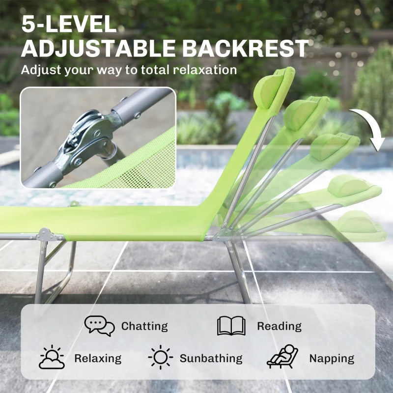 Folding lounge chairs
