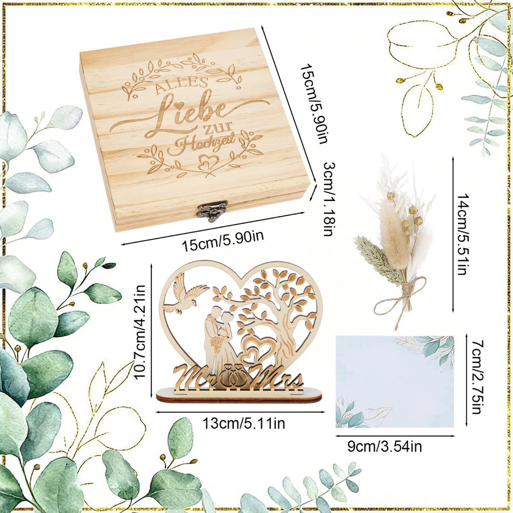 Boîte cadeau en bois pour mariage