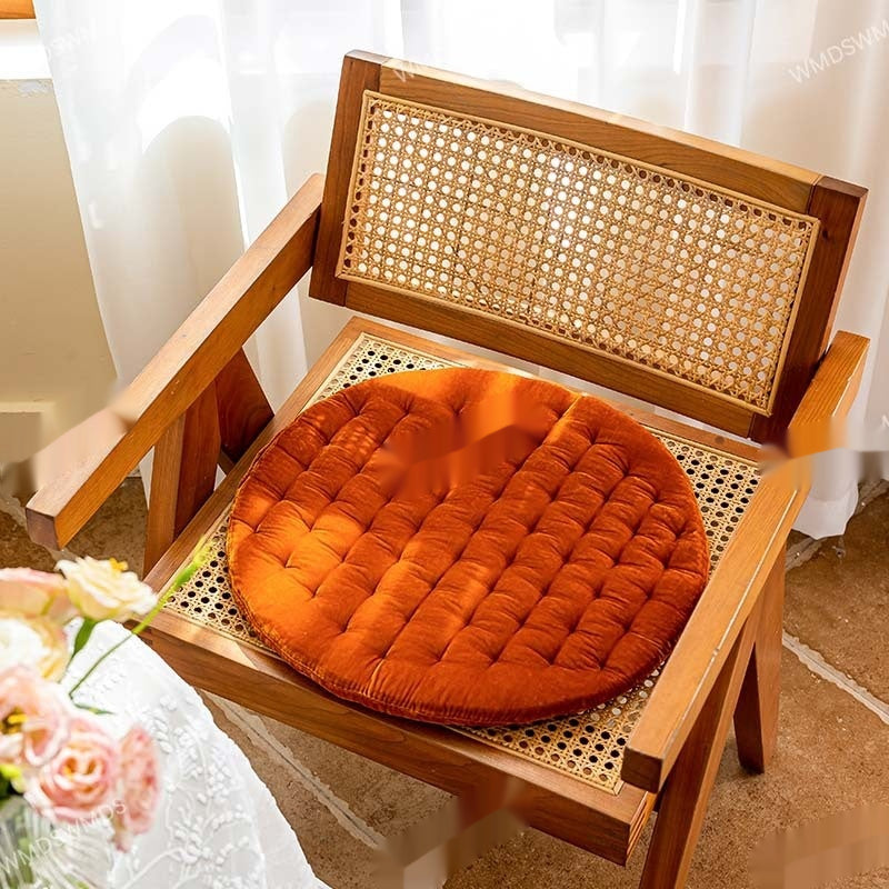 Tabouret de luxe léger de style français Coussin rond toute saison
