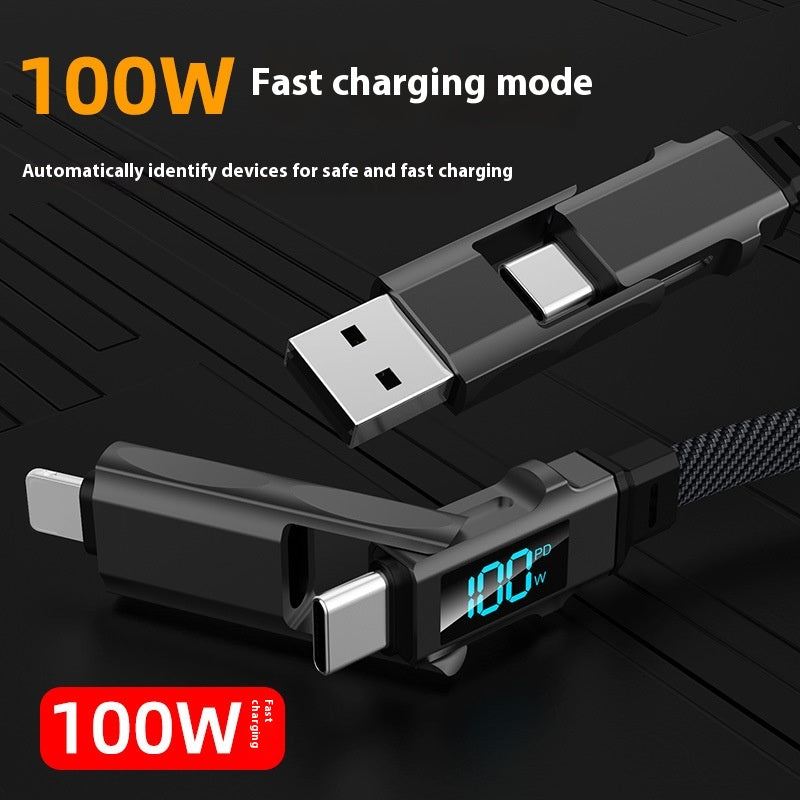 Écran numérique Câble de recharge quatre en un Câble de données deux en deux