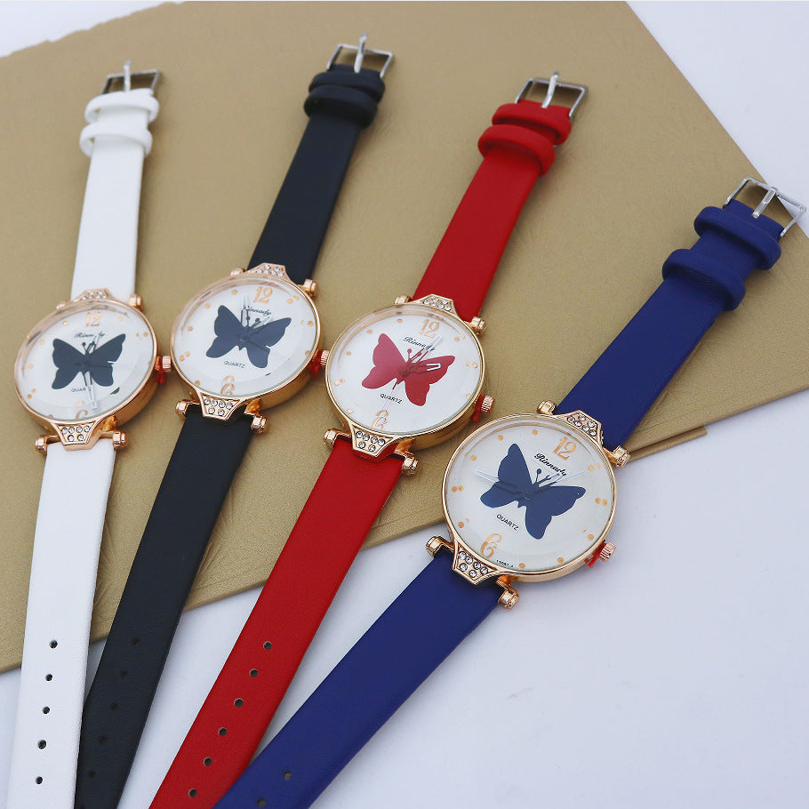 Montre Quartz femme papillon