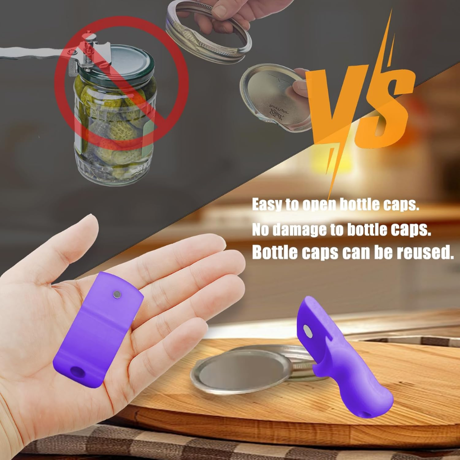 Robinet Mason & Outil d'ouverture de boîte avec lifter magnétique pourpre - Joint à vide pour