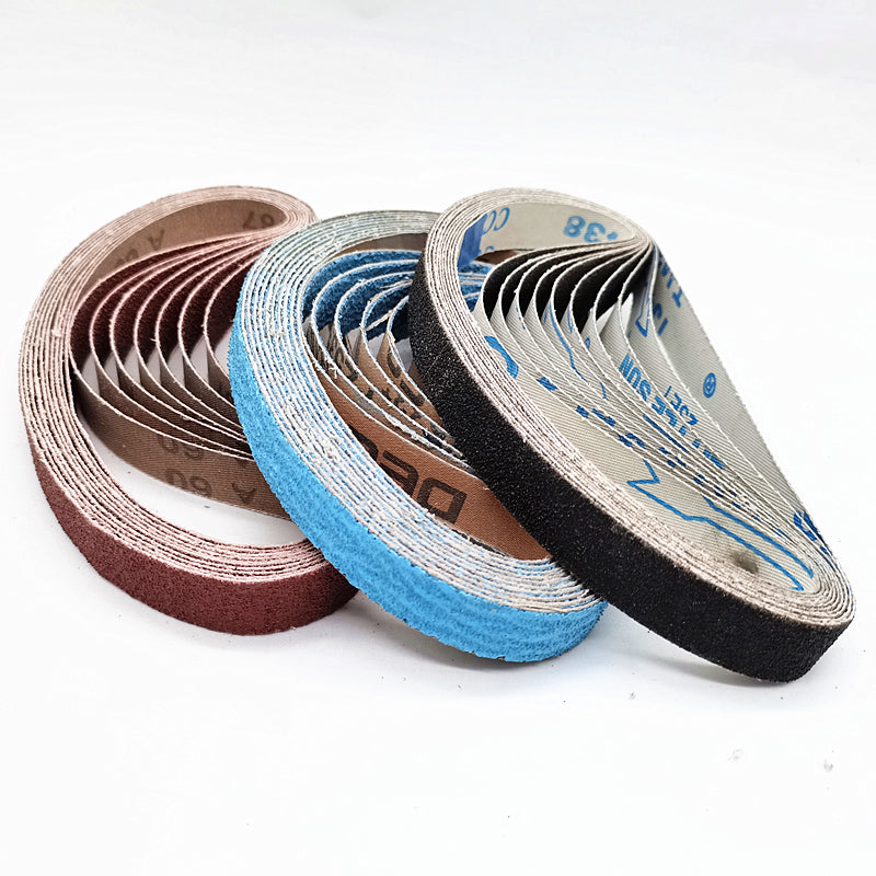 Ponceuse à courroie pneumatique petit 10x330mm polissage métallique avec anneau de rouleau