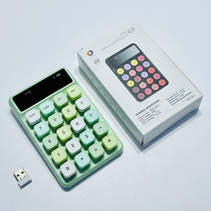 Mini-portable complexe Q3 sans fil numérique Macaron couleur clavier