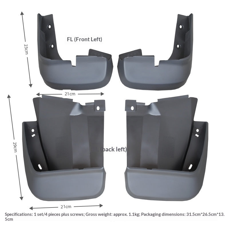 Automobile Fender Accessoires de voiture Pièces de modification de pneus
