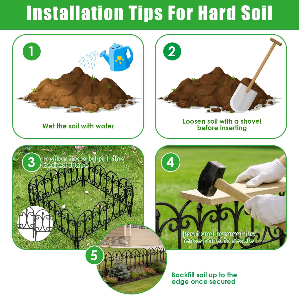 10 packs de jardin flexible Edging