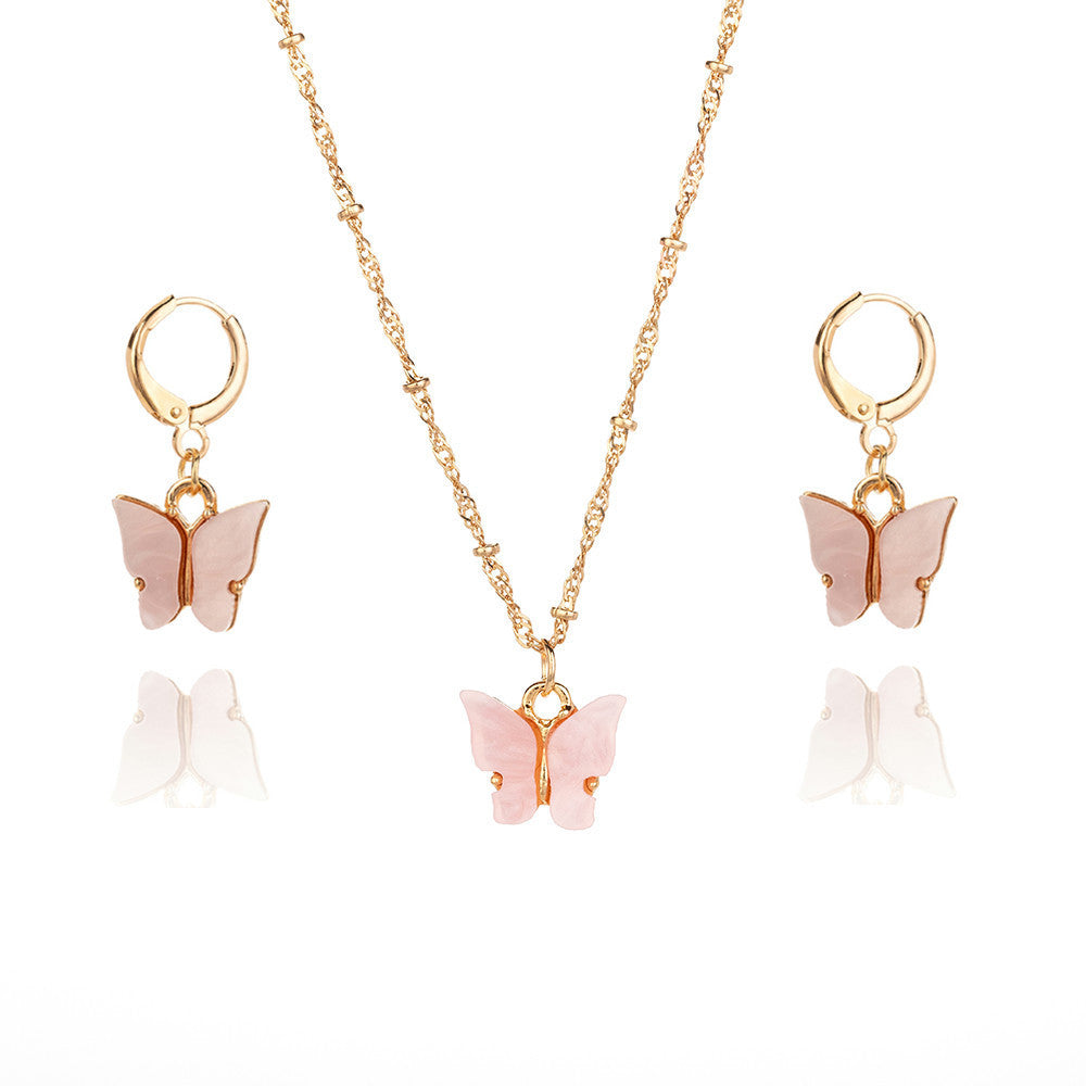 Boucles d'oreilles et colliers acryliques couleur