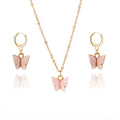 Boucles d'oreilles et colliers acryliques couleur