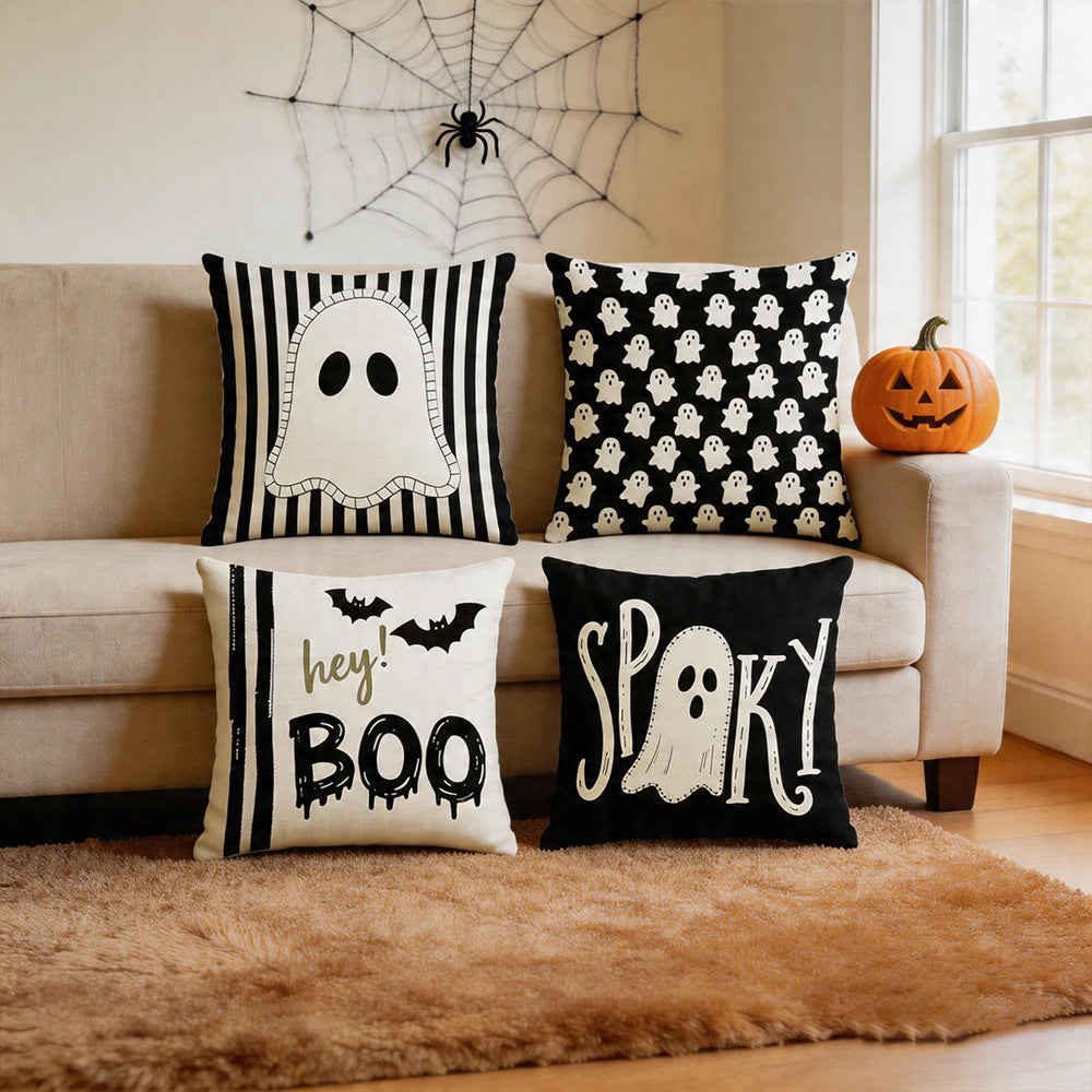 Couverture d'oreiller d'Halloween Funny Ghost