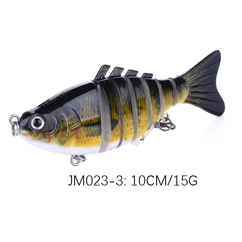 Luya Multi-section Broken Section 7 Sections 10CM-15.4G-6hook Lure de pêche dure bionique