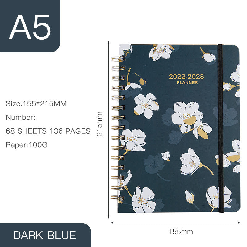 Calendrier annuel A5 Coil Notebook Livre anglais