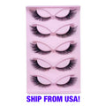 5 paires de faux cils cils Cluster d'extension