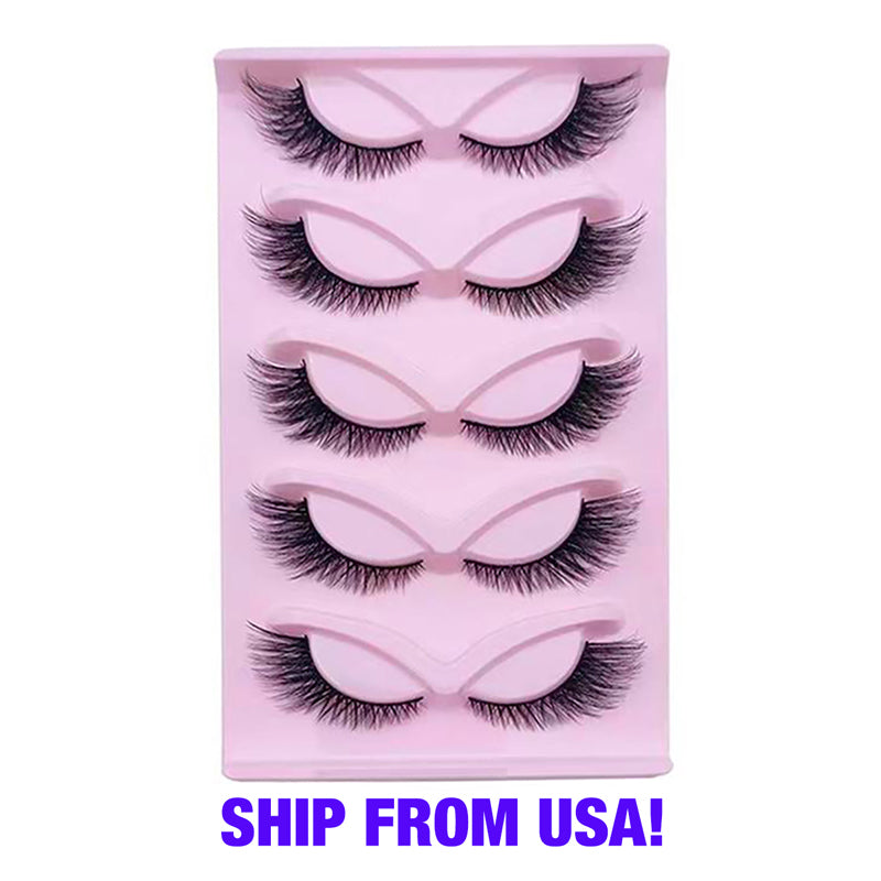5 paires de faux cils cils Cluster d'extension