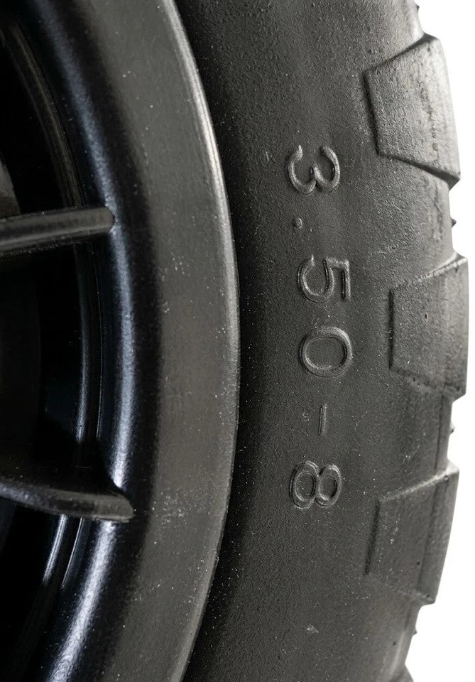 PU Roue de brouette 14 pouces 3.50-8 Puncture Proof Solide pneu lourd noir
