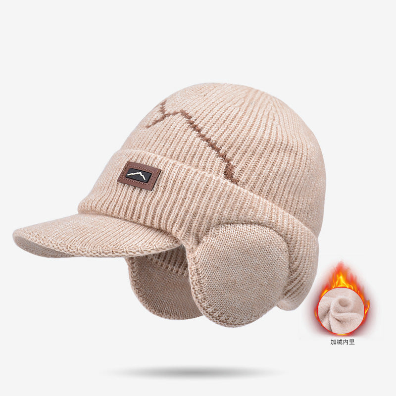 Winter Outdoors Cyclisme Earflaps Toque Plus Velvet Épaisseur Cap à pic
