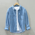 Veste de denim de coton manches longues pour hommes
