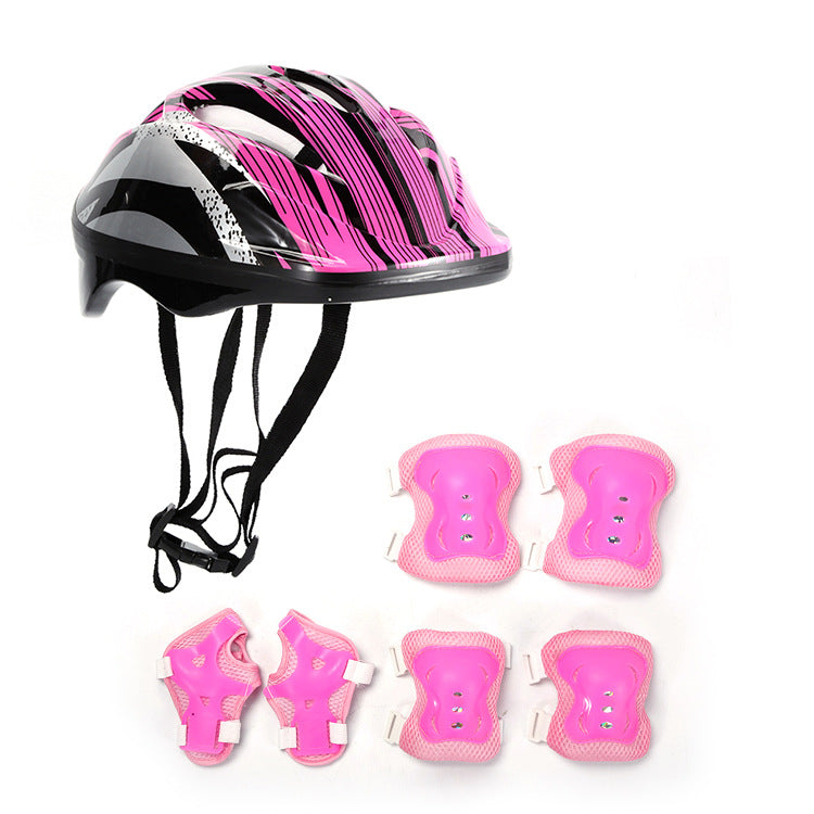 Jeu d'équipement de protection Roller Skateboard Sports Knee Pads Skater Casque