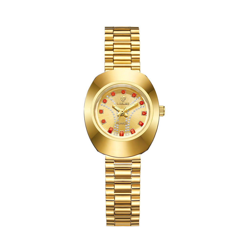 Fashion Imperméable Quartz Watch Or