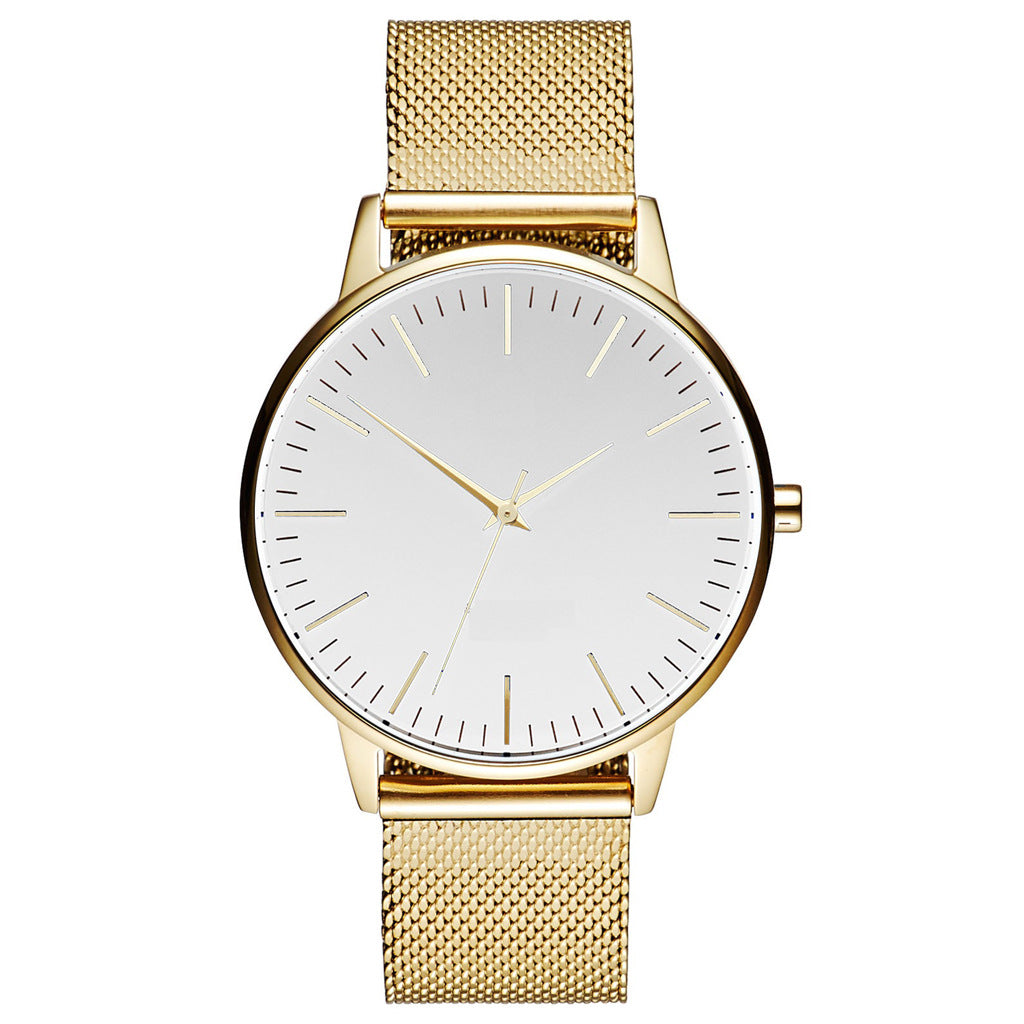 Montre Quartz de mode Casual ultra-mince avec une bande métallique Mesh