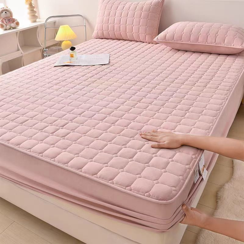 Épaisseur anti-poussière Non-dérapant Four Seasons Universal Quilted Fitted Sheet