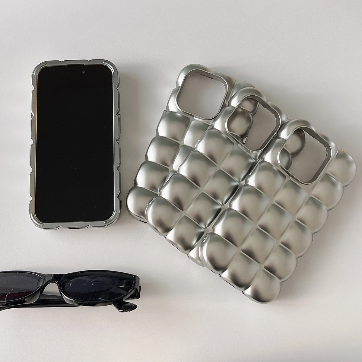 Électroplaquage Egg Waffle Matte Dossier téléphonique