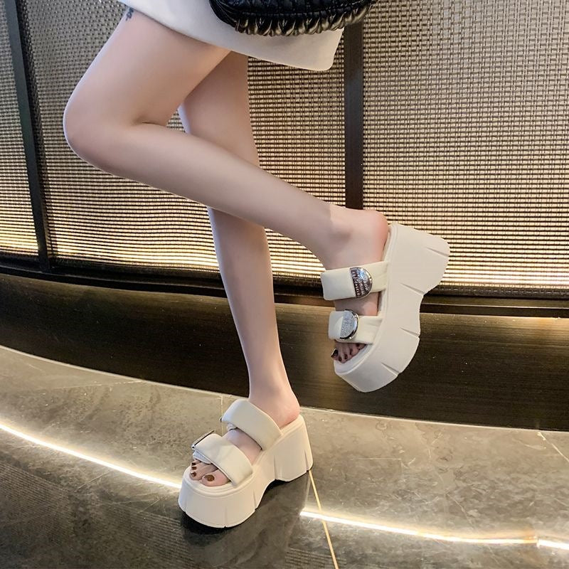 Pantoufles de 9 cm de hauteur de plus pour femmes