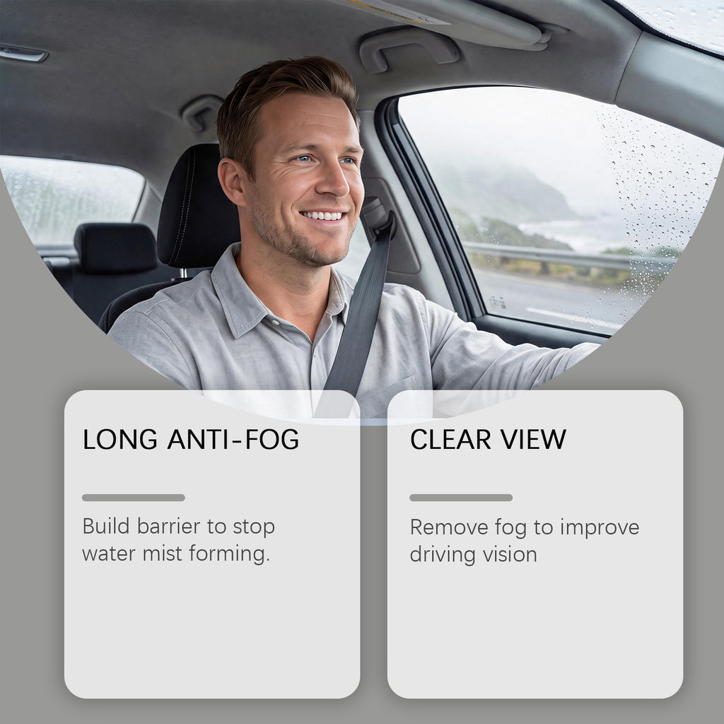 Fenêtre de voiture et rétroviseur de nettoyage anti-fog et hydrophobe