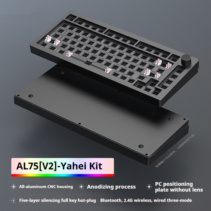 Kit de clavier mécanique Heiji Snake Aluminium Tuo Trois modes Pas de Bluetooth filaire