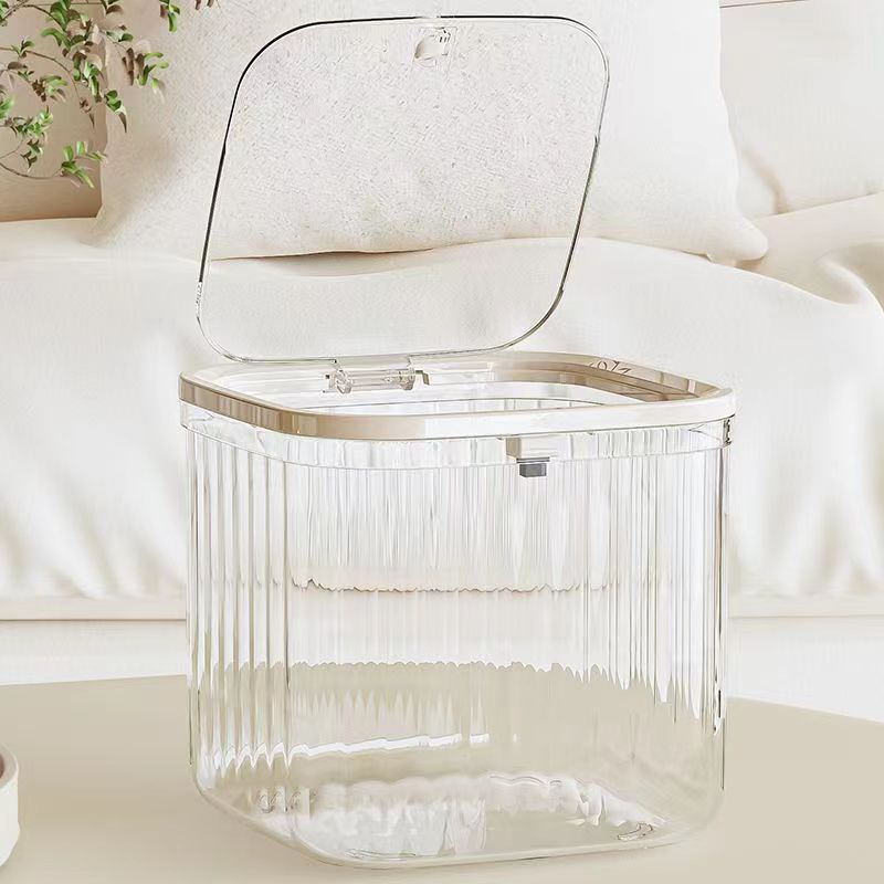 Corbeille de bureau transparente peut Light-Luxury Car Panier de papier