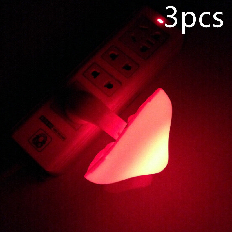 LED Night Light Mushroom Wall Socket Lampe EU US Plug Warm White Light-control Capteur Bedro