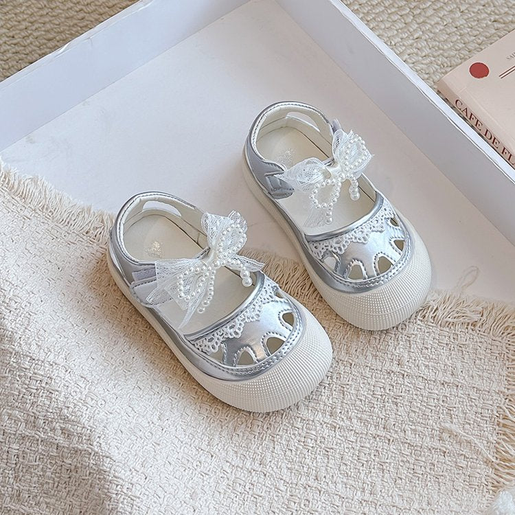 Chaussures d'été cool pour filles Princesse Baotou Sandales creuses Bébé pour enfants Chaussures simples