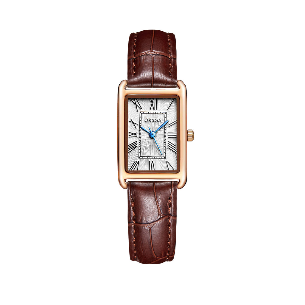 Montre Quartz en acier carré pour femmes mode